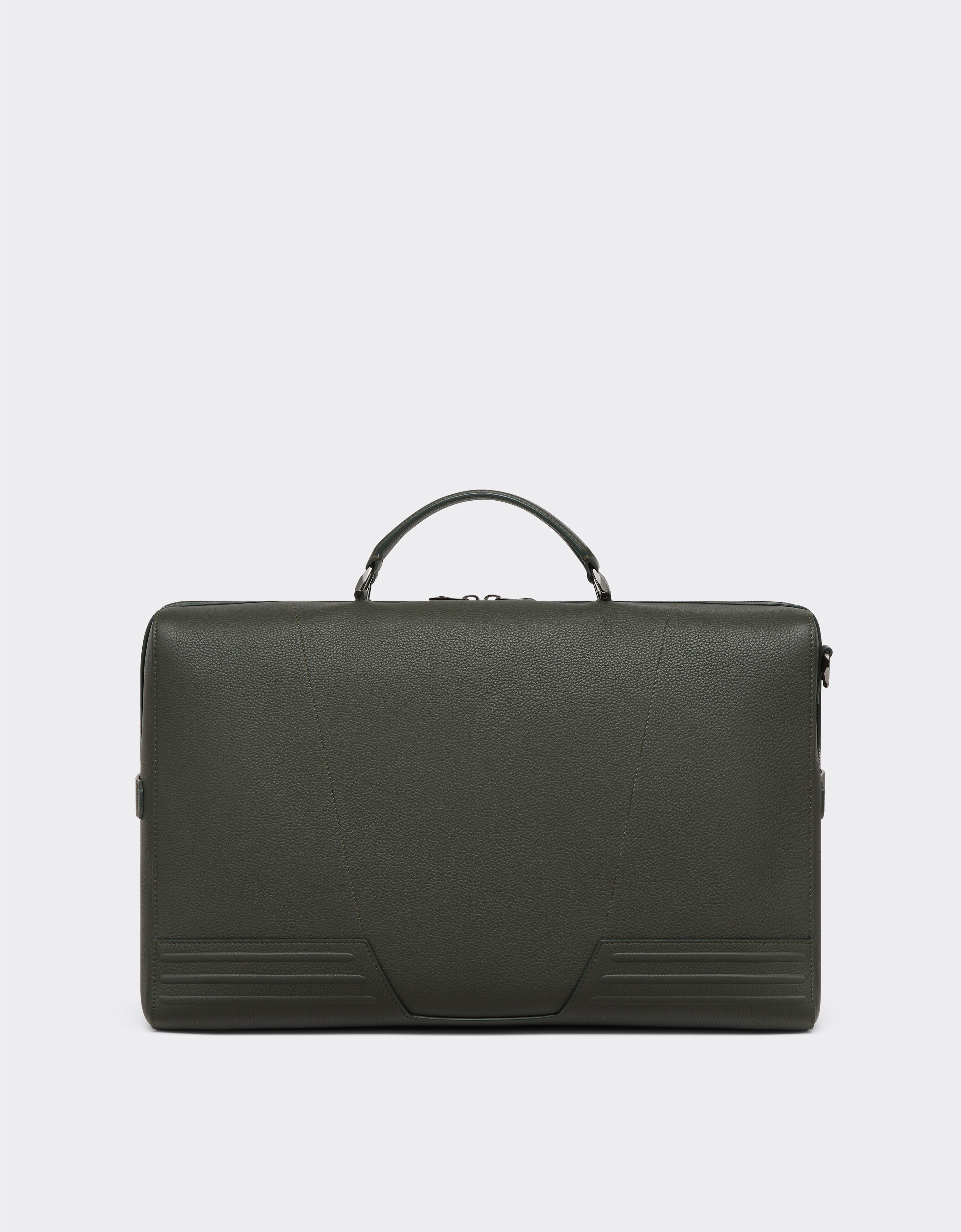Ferrari Grained leather duffle bag Army 21371f