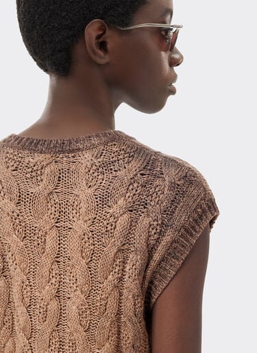 Ferrari 亚麻羊绒马甲 Marrone Scuro 51645f