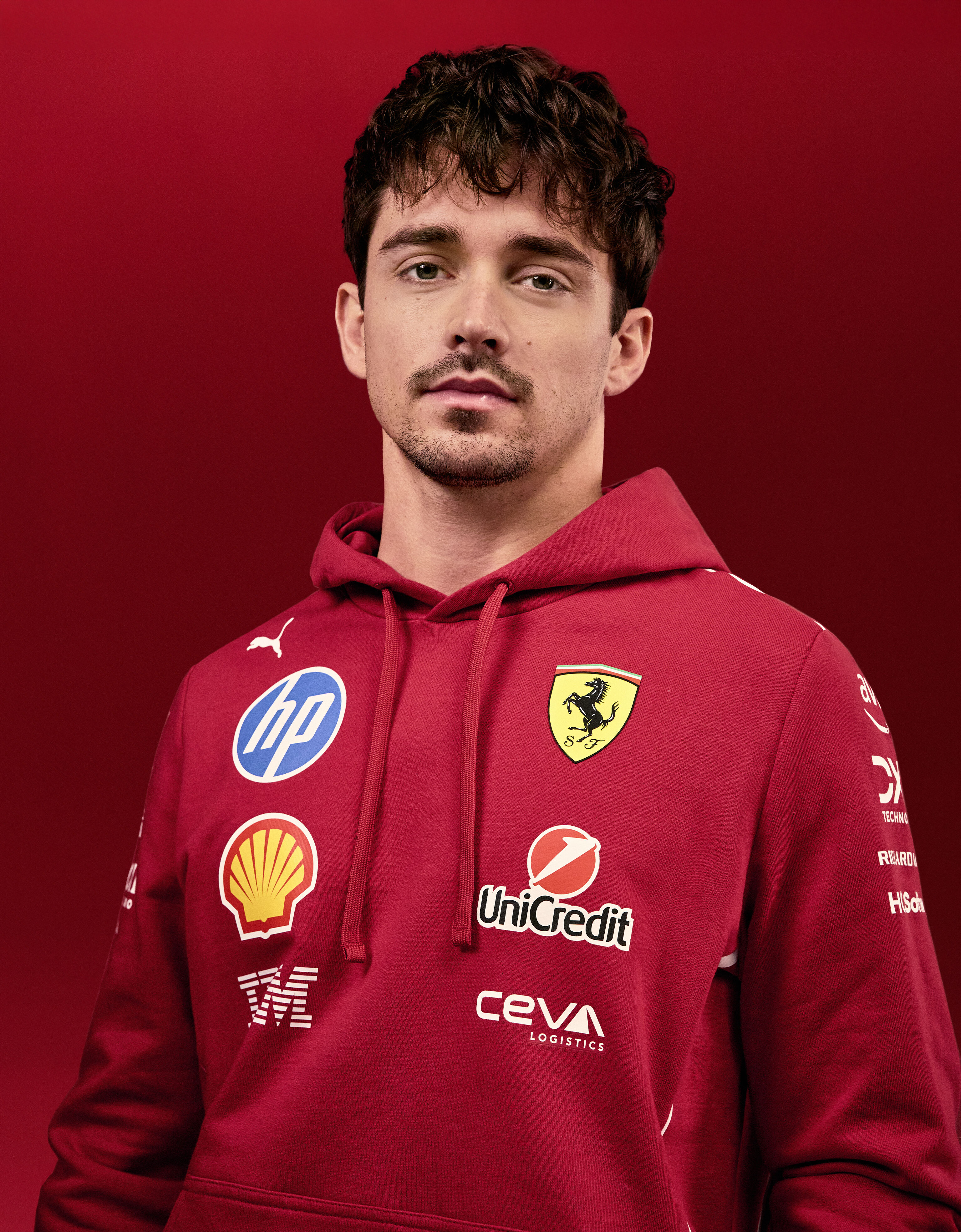 Ferrari Puma for Scuderia Ferrari HP 2025 pilots hoodie 赛车红 LA01Wf