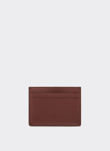 Leather card case with diagonal stitching Ferrari Leather card case with diagonal stitching Espresso 49220f