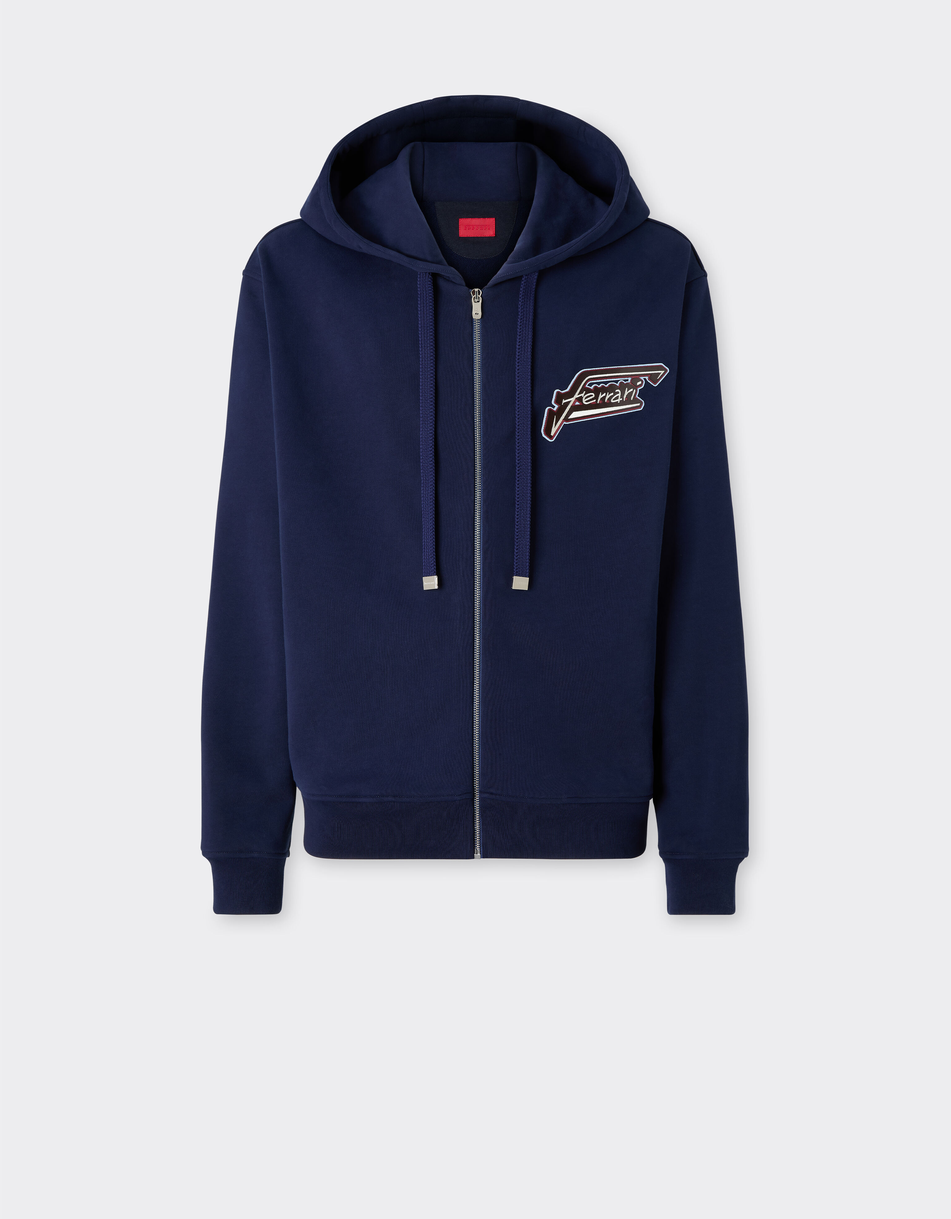 Ferrari 法拉利拼饰棉质拉链卫衣 Ultramarine 50823f