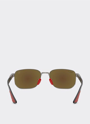 Ferrari Ray-Ban for Scuderia Ferrari RB8329M in gunmetal metal with polarized blue mirrored grey lenses Gunmetal LA0JTf