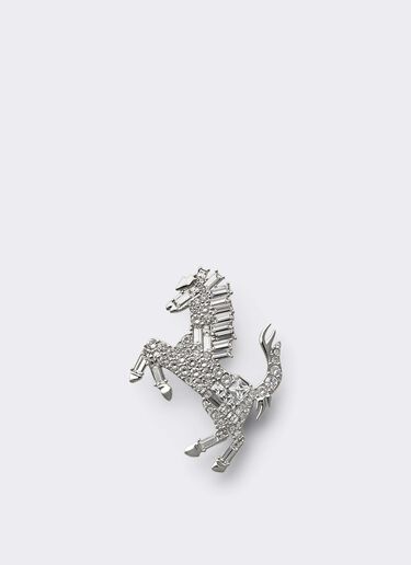 Ferrari 水钻跃马徽标胸针 Antracite CGWSP0001JU00005f