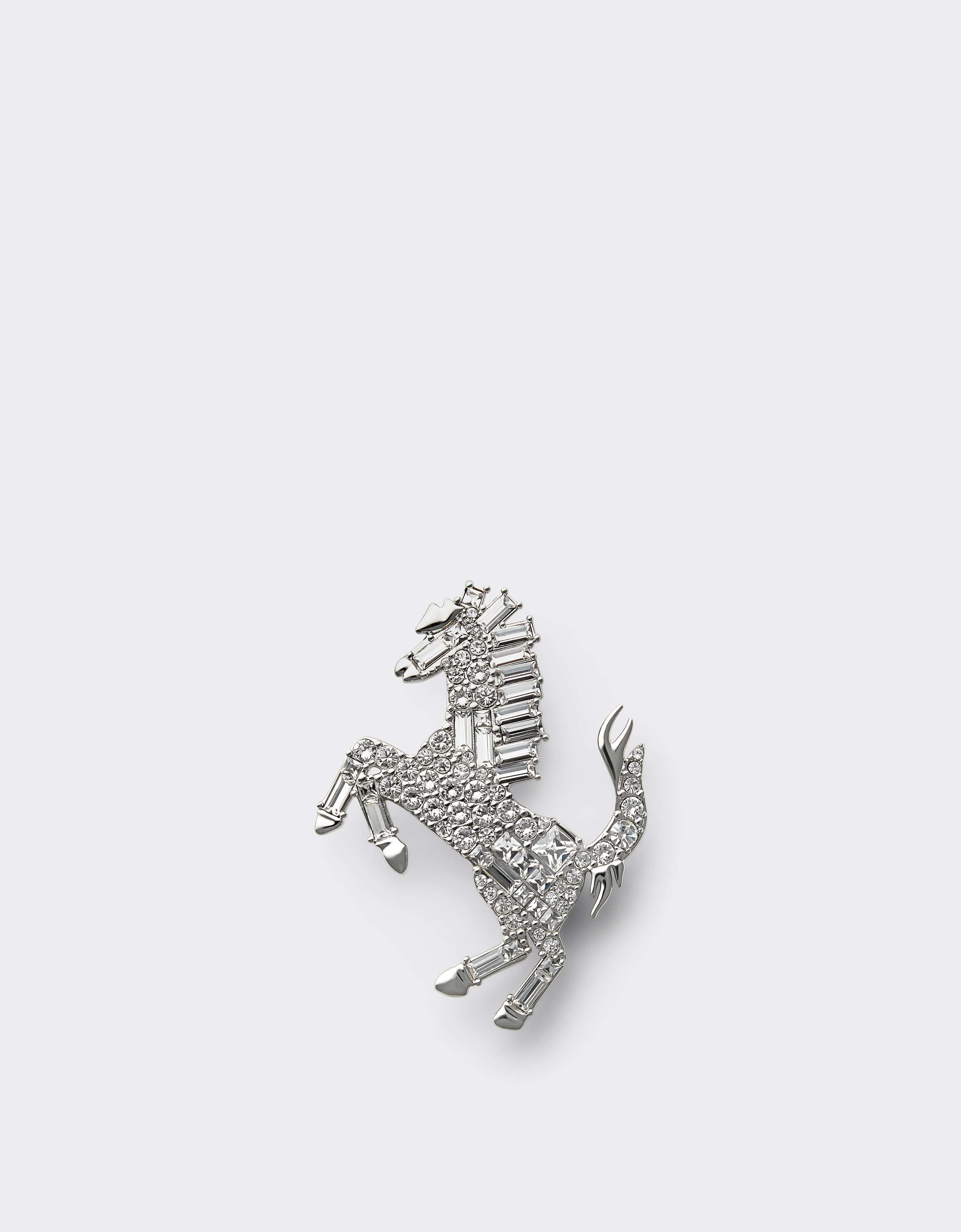 Ferrari 水钻跃马徽标胸针 Antracite CGWSP0001JU00005f
