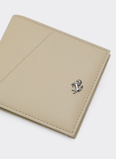 Ferrari Leather wallet with diagonal stitching Chalk 49227f