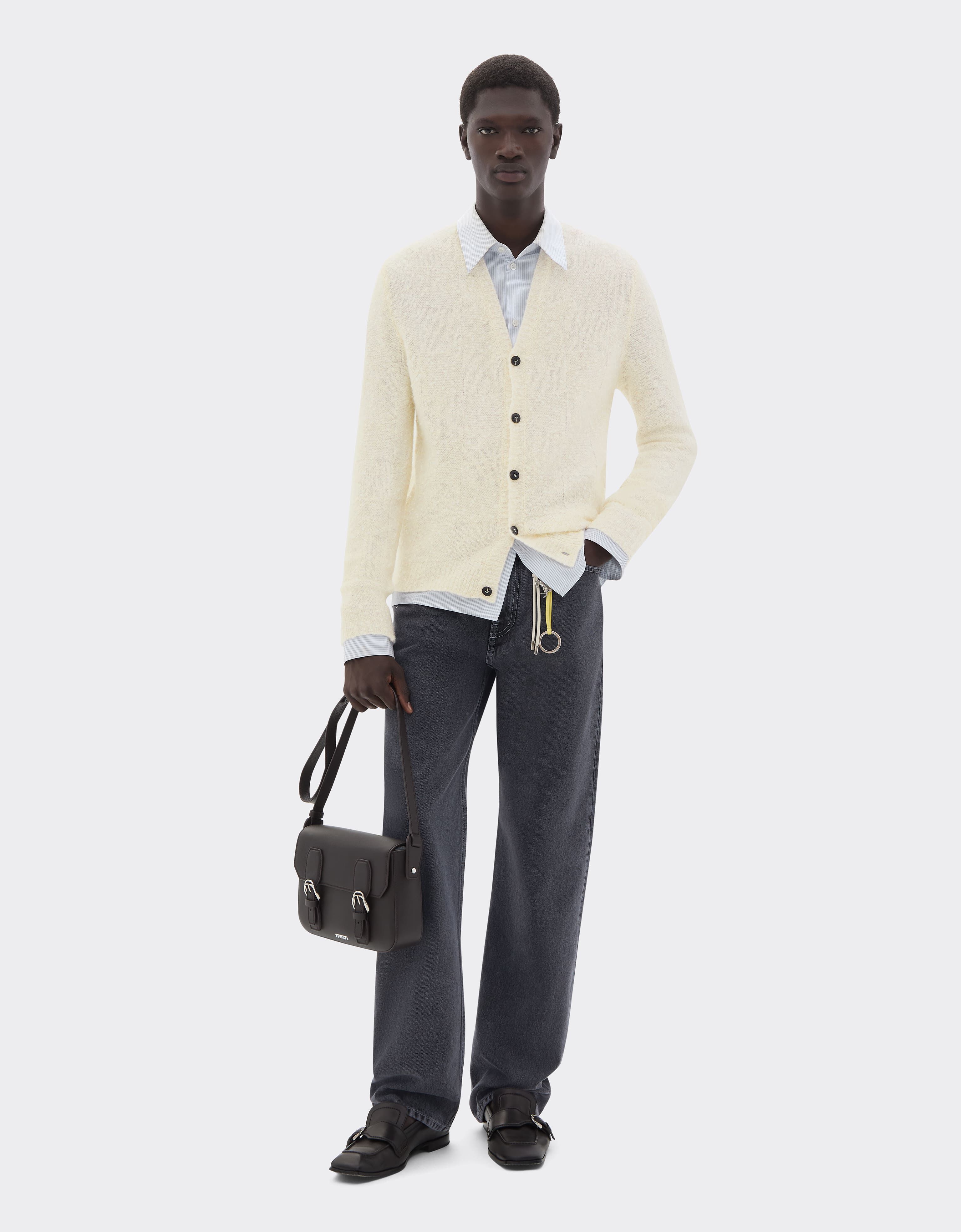 Ferrari Cashmere and silk cardigan Oat 49904f