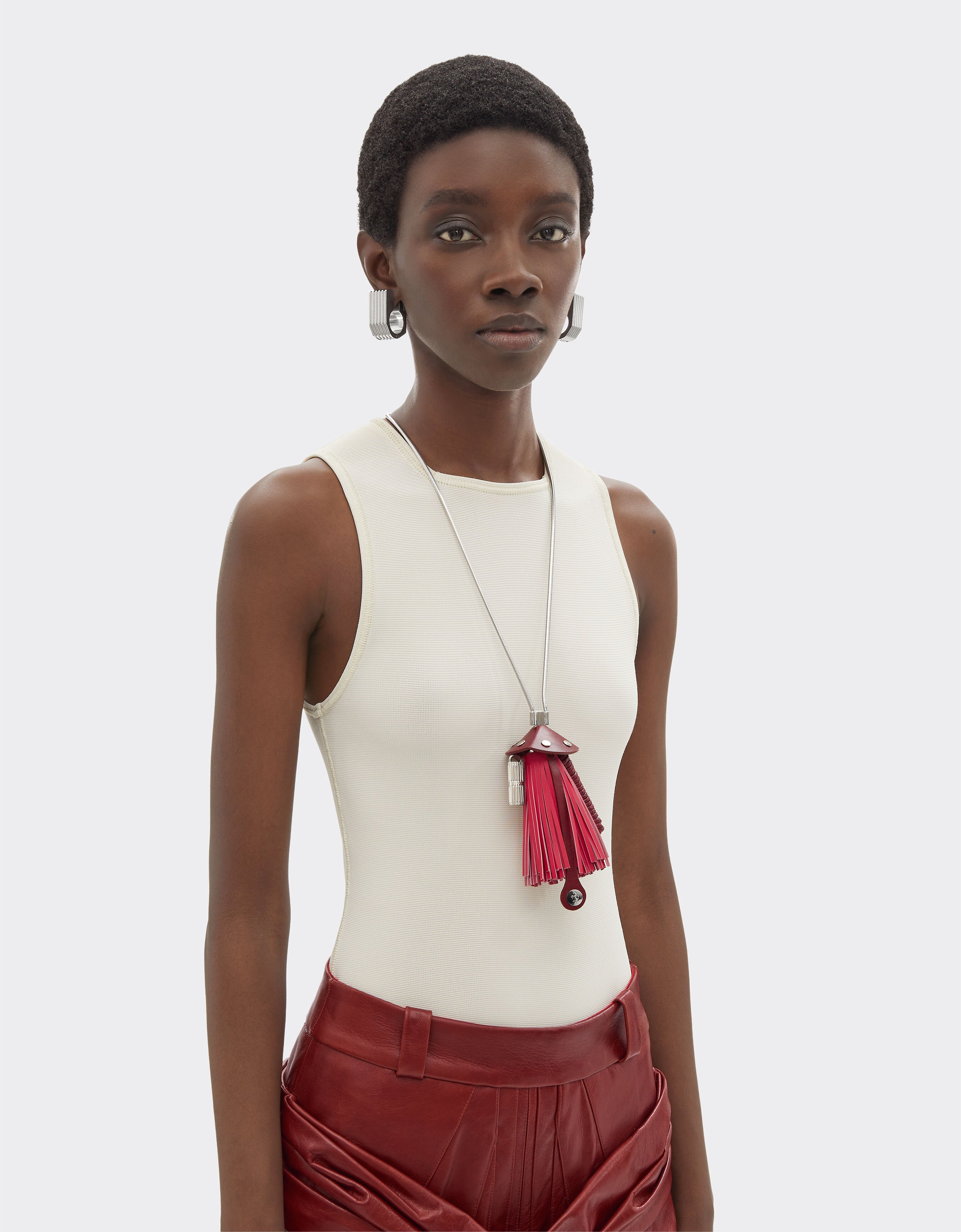 Ferrari 金属与皮革饰链 Rosso Magma 51084f