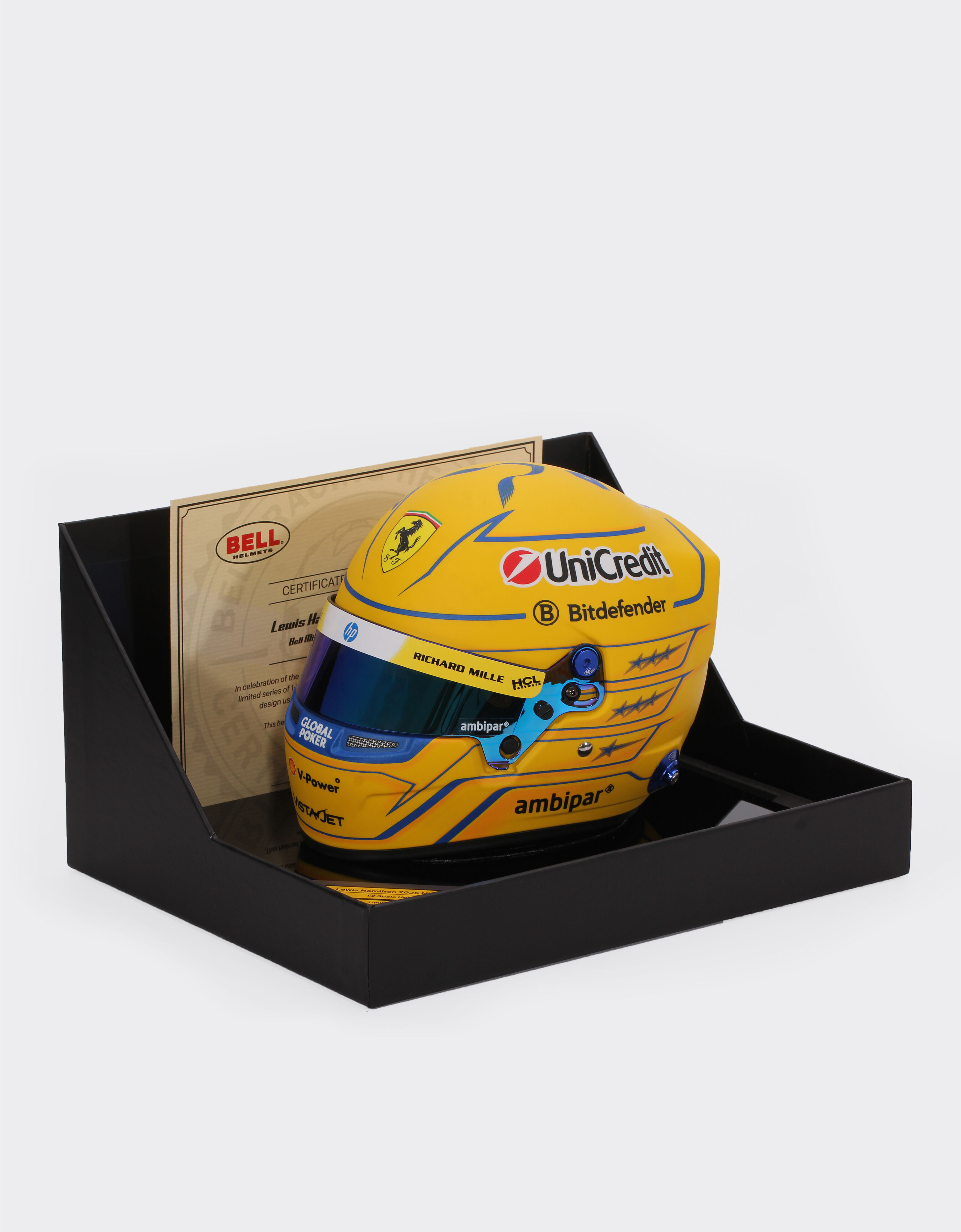 Ferrari 1:2比例Lewis Hamilton迈阿密2025特别版迷你头盔 多色 LA07Jf