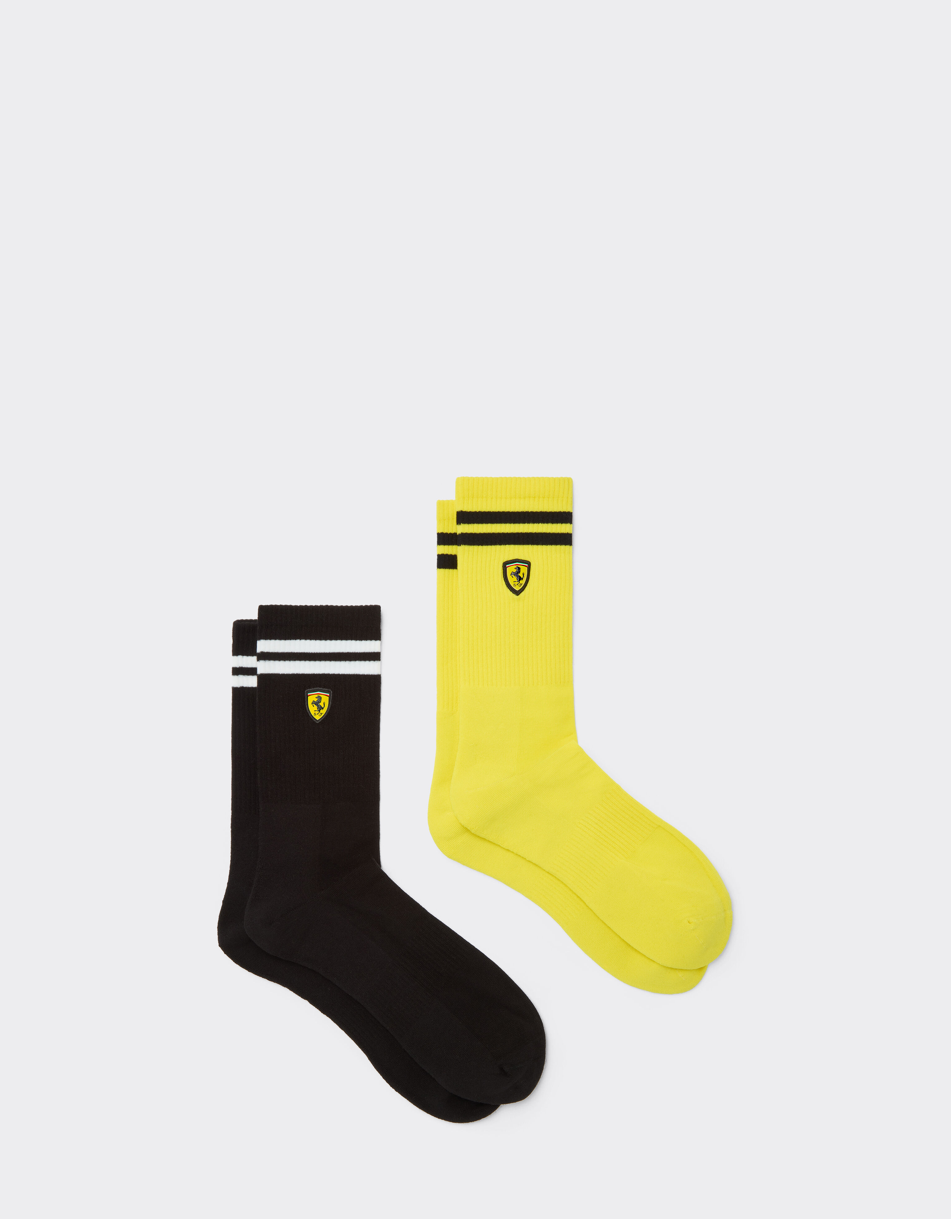  Terry cloth sock set with Ferrari Scudetto Nero SANSO0003JCO0026f