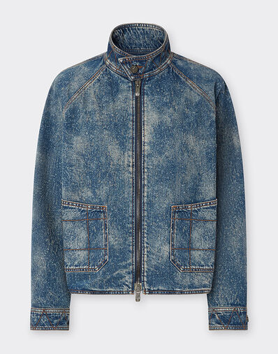 Ferrari 针刺洗水丹宁夹克 丹宁色 22503f