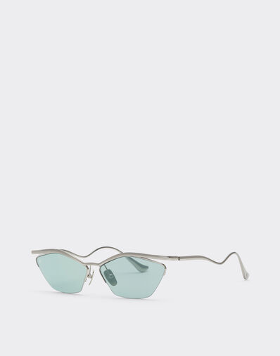Ferrari Ferrari sunglasses in silvertitanium with blue mirrored lenses Silver LA0KTf