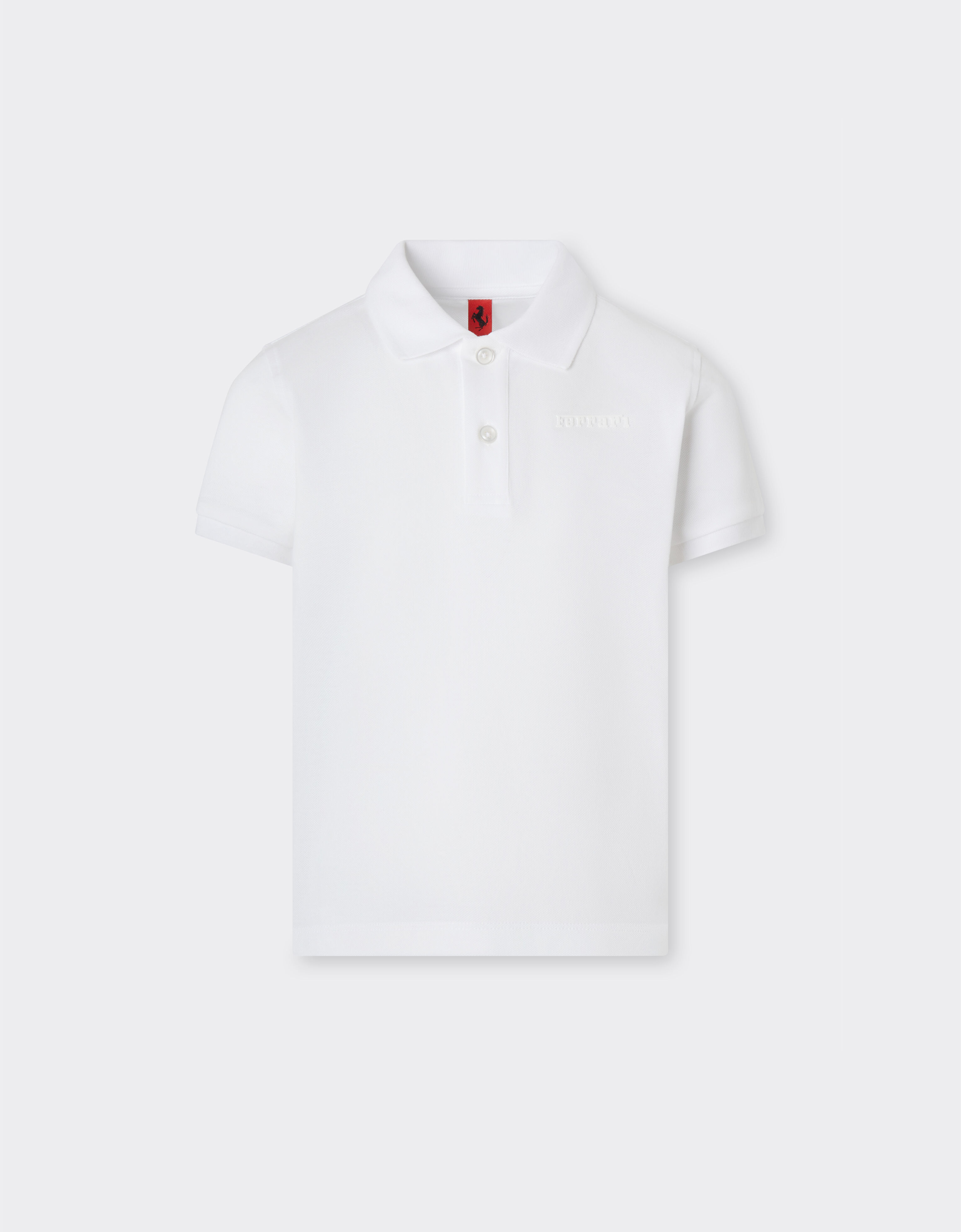 Ferrari 法拉利徽标有机棉 Polo 衫 光学白 22760fK