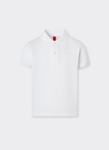 法拉利徽标有机棉 Polo 衫 Ferrari 法拉利徽标有机棉 Polo 衫 光学白 22760fK