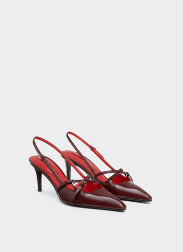 Ferrari Slingback shoe in shiny leather Cherry 49744f