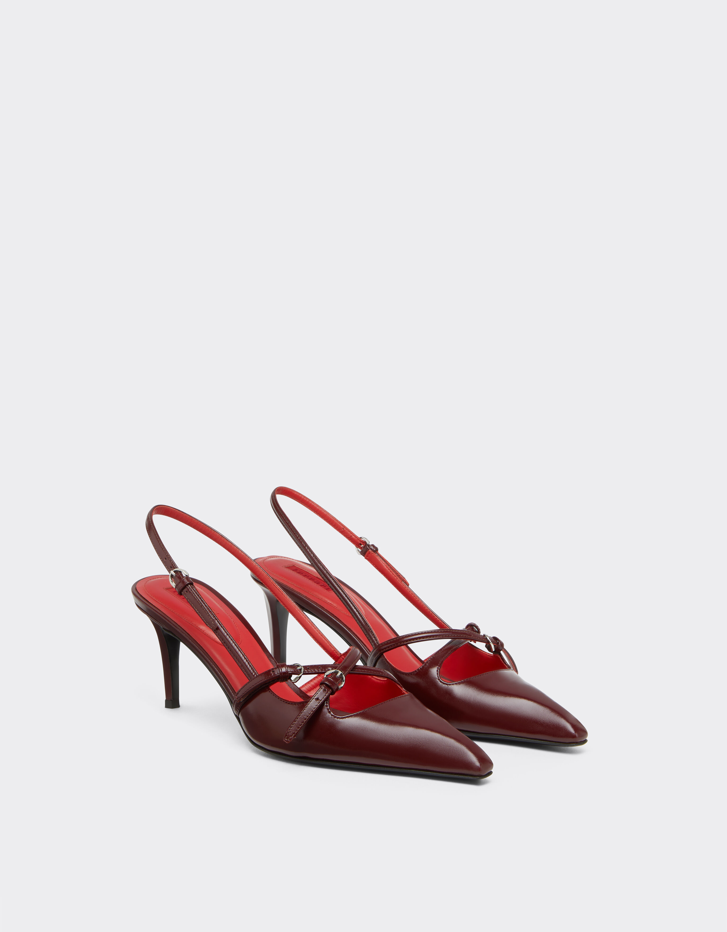 Ferrari Slingback shoe in shiny leather Cherry 49744f
