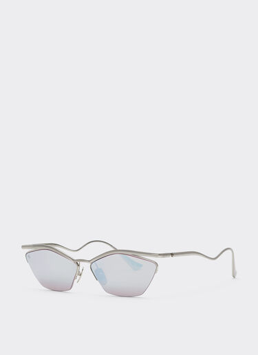 Ferrari Ferrari sunglasses in silver-coloredtitanium with dark purple mirrored lenses Silver LA0KUf