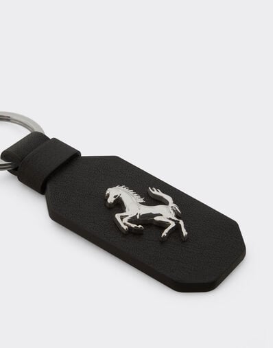 Ferrari 跃马装饰皮革钥匙扣 黑色 22049f