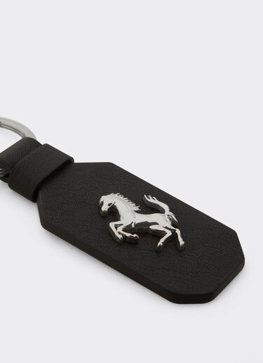 Ferrari 跃马装饰皮革钥匙扣 黑色 22049f