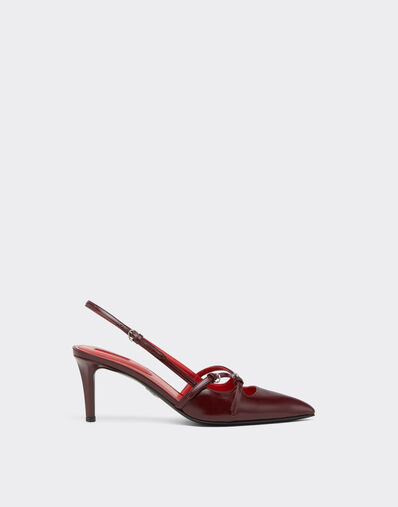 Ferrari Slingback shoe in shiny leather Cherry 49744f