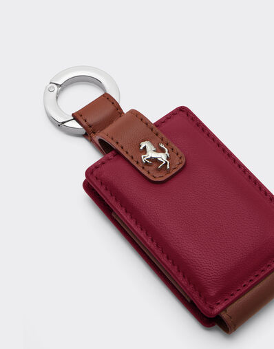 Ferrari Leather keyring for Amuleto key Maison Red 50409f
