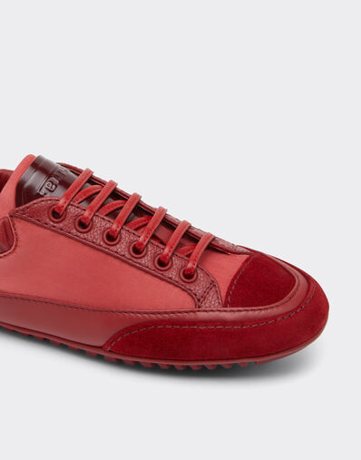Ferrari 尼龙、绒面革和皮革驾车运动鞋 Maison Red 50769f