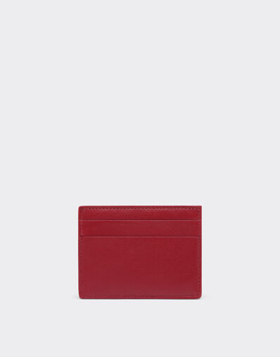 Ferrari 光面皮革卡夹 Maison Red 50619f