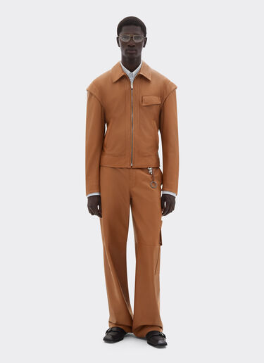 Deer-effect nappa leather cargo pants Ferrari Deer-effect nappa leather cargo pants Cognac 49910f