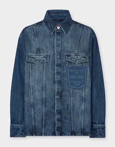 Ferrari 法拉利焕新牛仔罩衫夹克 浅丹宁色 50000f