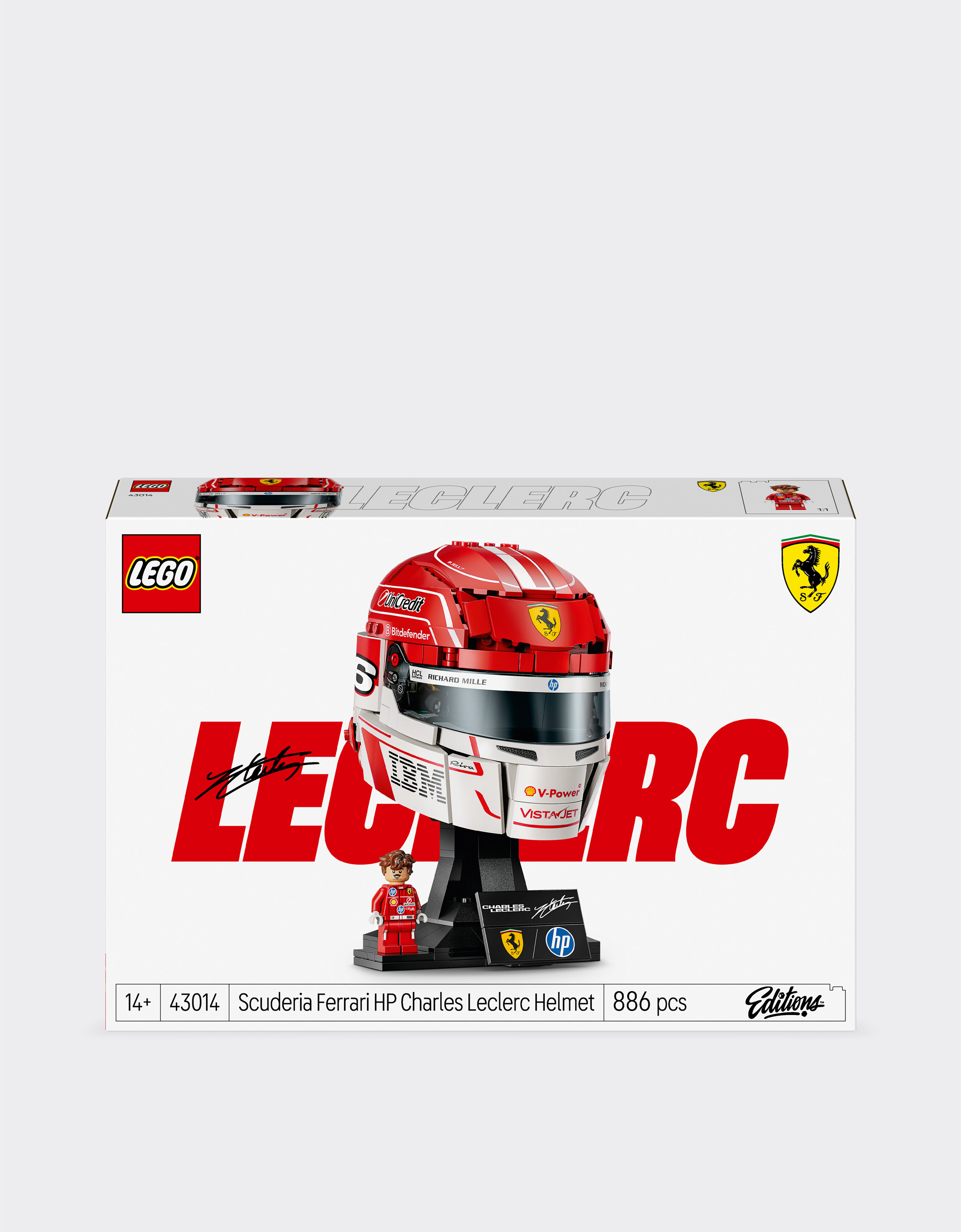 LEGO® Editions Scuderia Ferrari HP Display Set – Charles Leclerc Helmet and Minifigure Ferrari LEGO® Editions Scuderia Ferrari HP Display Set – Charles Leclerc Helmet and Minifigure Red LA0TY1228EXT0001f