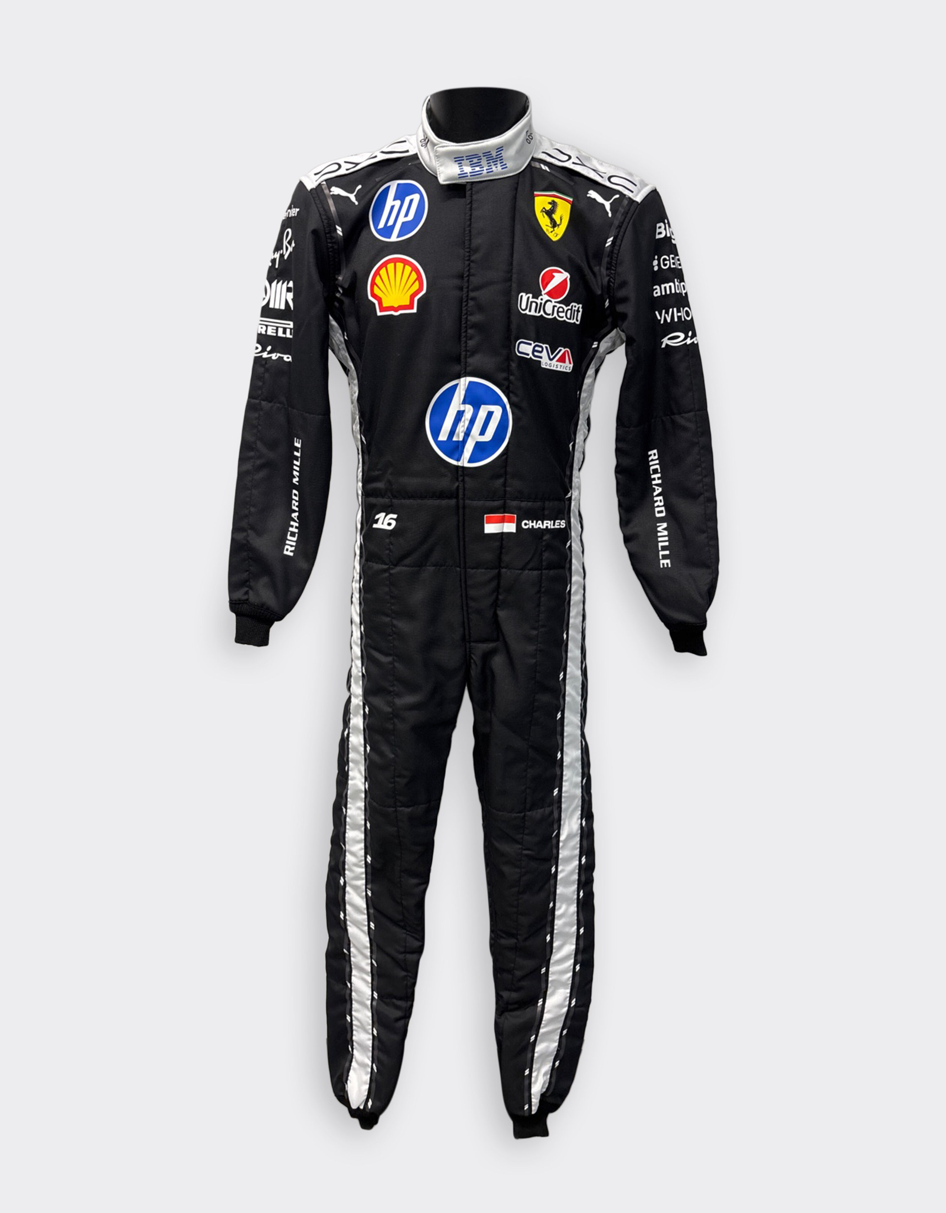 Leclerc Replica Ferrari racing overalls for the 2026 Singapore Grand Prix Ferrari Leclerc Replica Ferrari racing overalls for the 2026 Singapore Grand Prix Black LW0JU1093EXT0001f