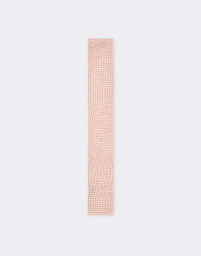 Ferrari Cavallino Dots 印花真丝雪莱围巾 裸色 22479f