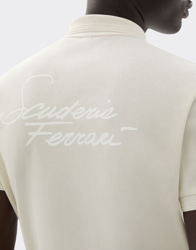 Ferrari Scuderia Ferrari Miami 2026 Polo Shirt Avorio SJMPO0019JCO0039f