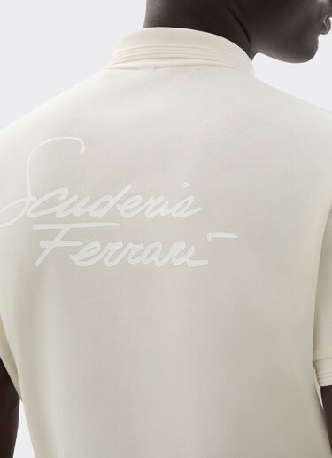 Ferrari Scuderia Ferrari Miami 2026 Polo Shirt Avorio SJMPO0019JCO0039f