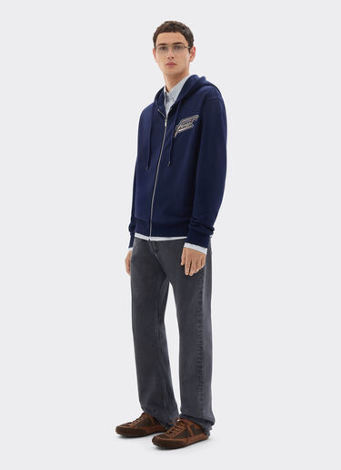 Ferrari 法拉利拼饰棉质拉链卫衣 Ultramarine 50823f