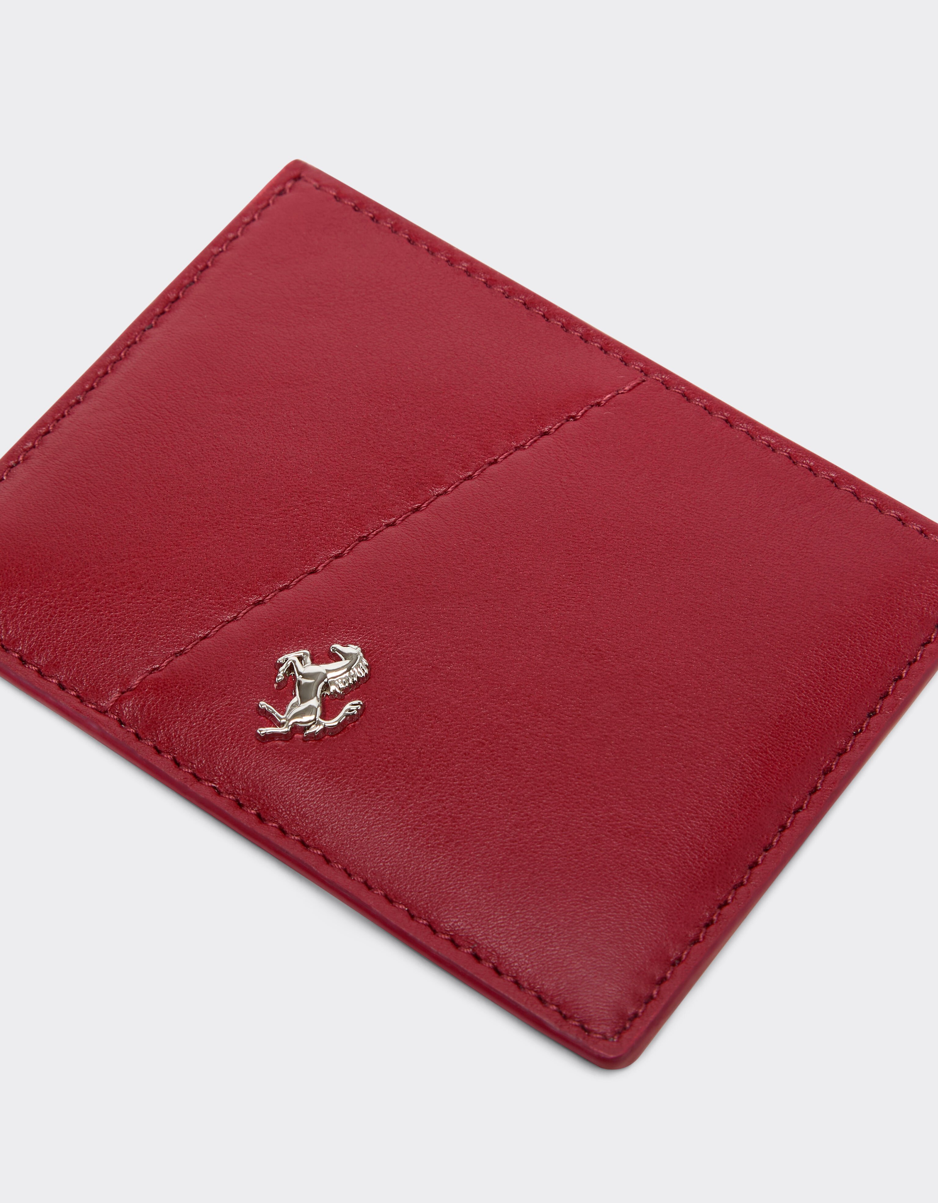 Ferrari 光面皮革卡夹 Maison Red 50619f