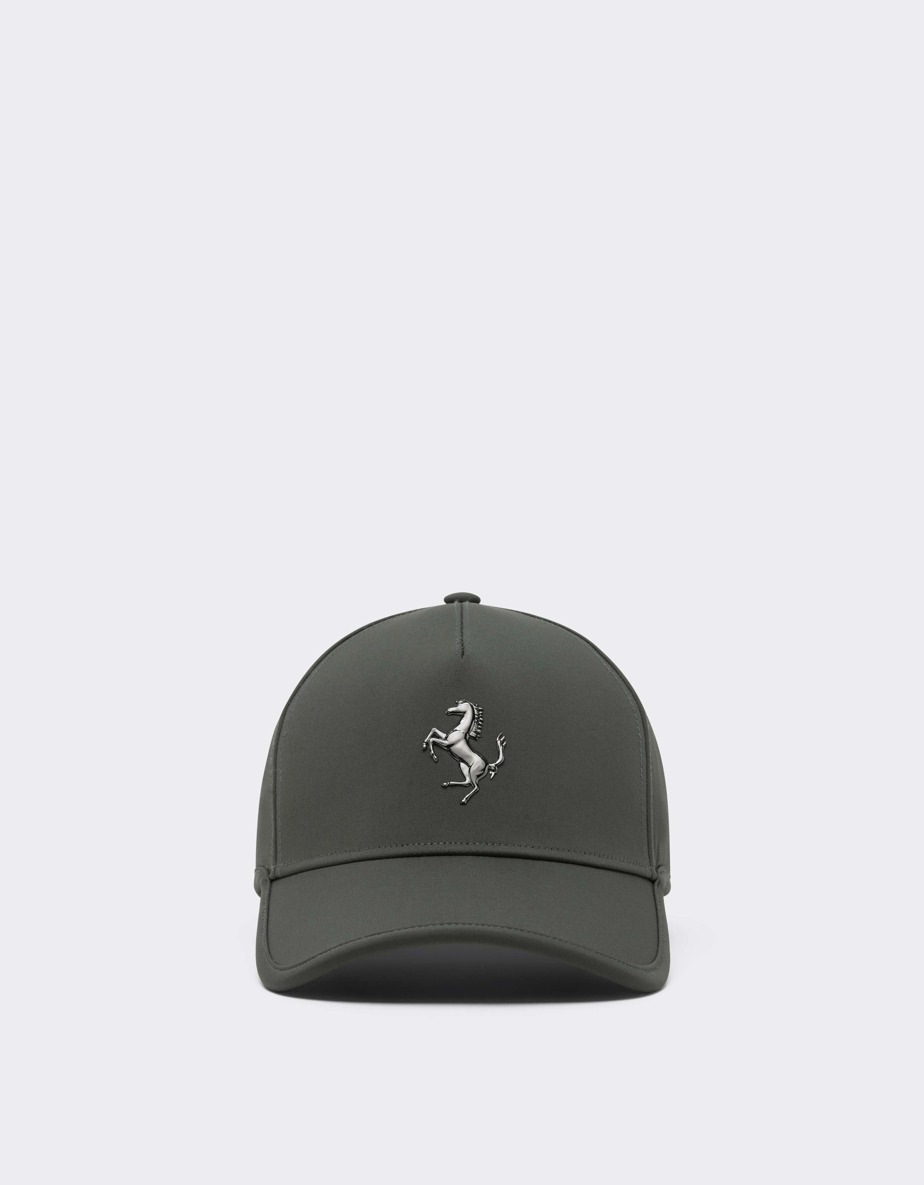 Baseballkappe mit springendem Pferd aus Metall Ferrari Baseballkappe mit springendem Pferd aus Metall Grigio Titano CANCP0006WPL0003f