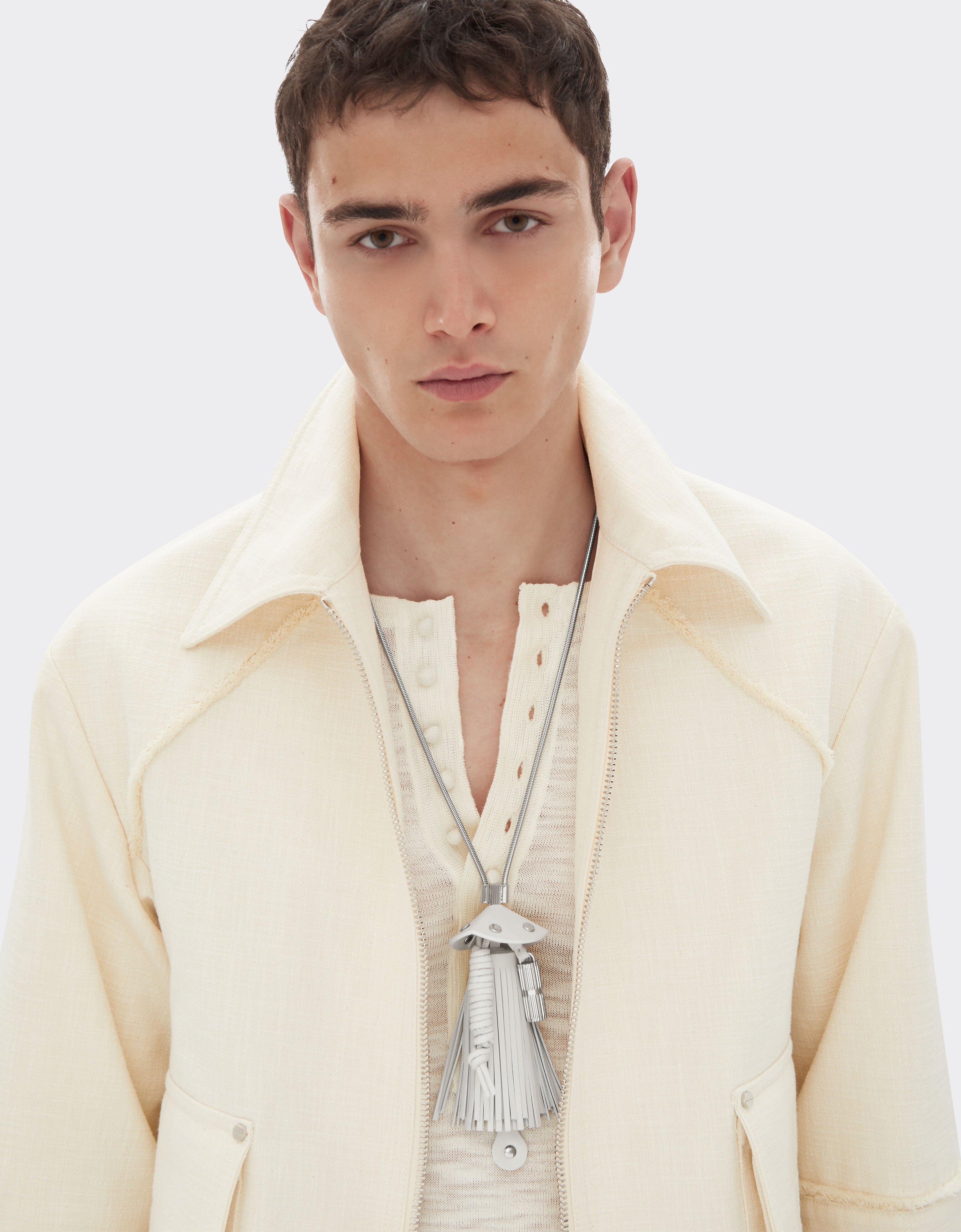 Ferrari 金属与皮革饰链 Avorio 51081f