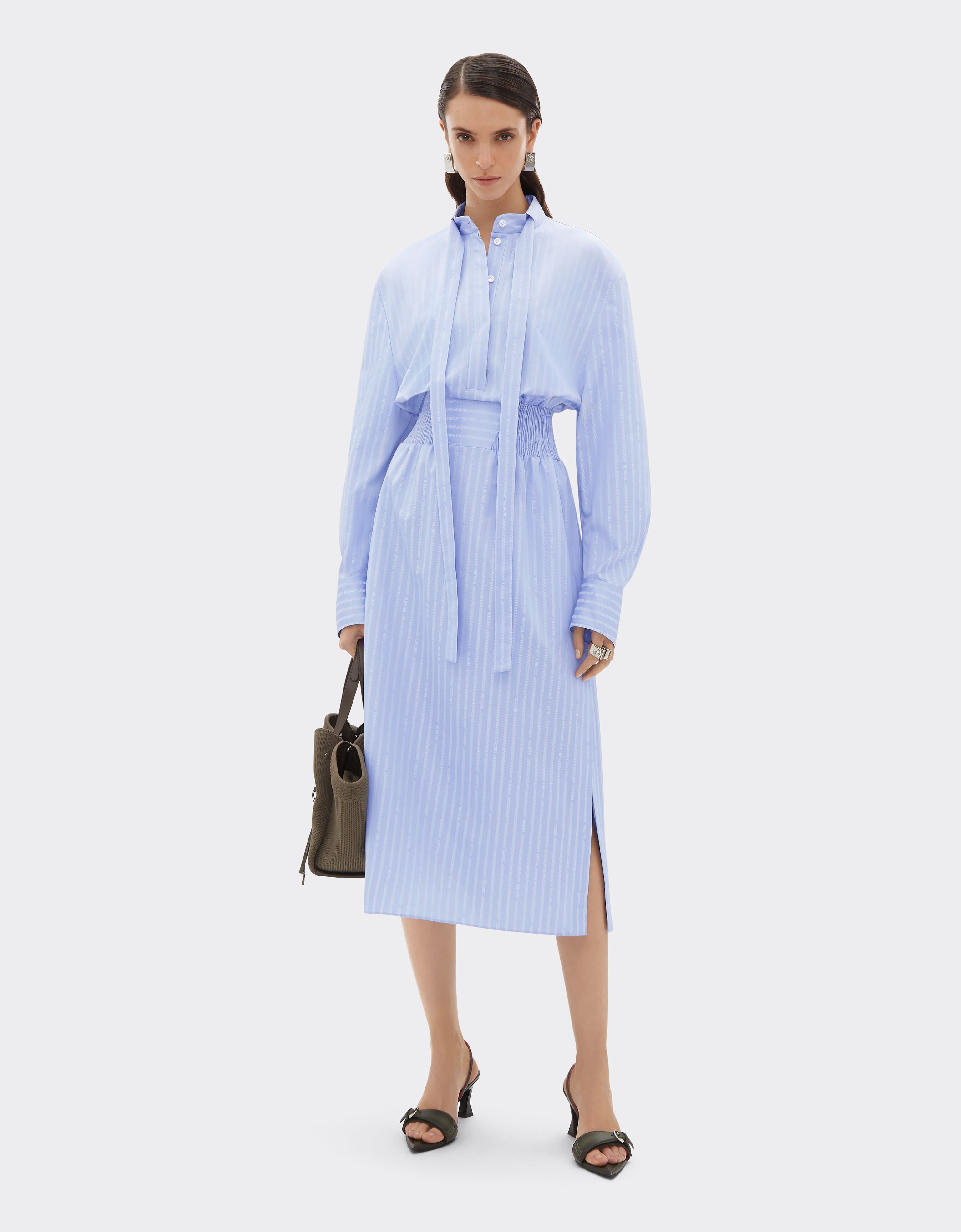 Ferrari 法拉利 Monogram 图案连衣裙 Oxford Blue 50348f