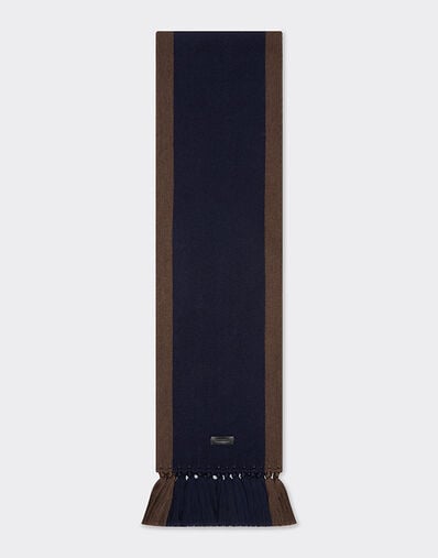 Ferrari Wool and cotton scarf with livery motif Navy 21336f