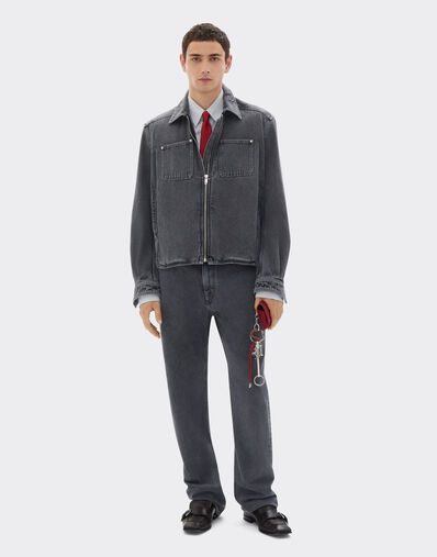Ferrari Five-pocket pants in marbled denim Granite Gray 50875f