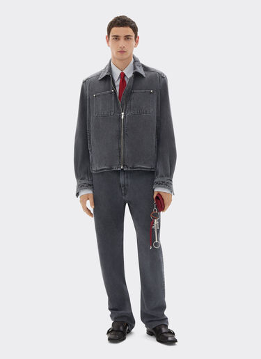 Ferrari Five-pocket pants in marbled denim Granite Gray 50875f