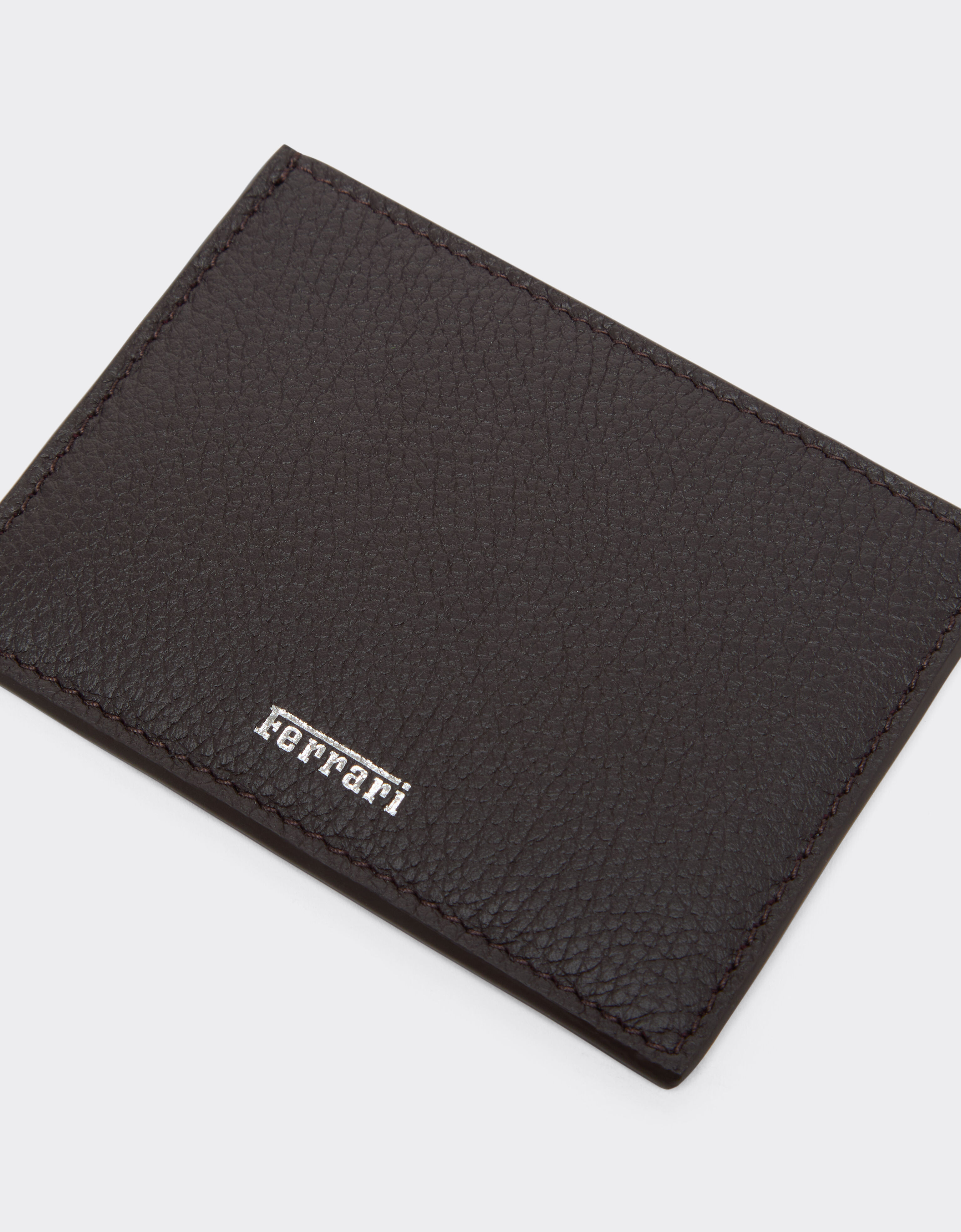 Leather card holder Ferrari Leather card holder Marrone Scuro 50625f