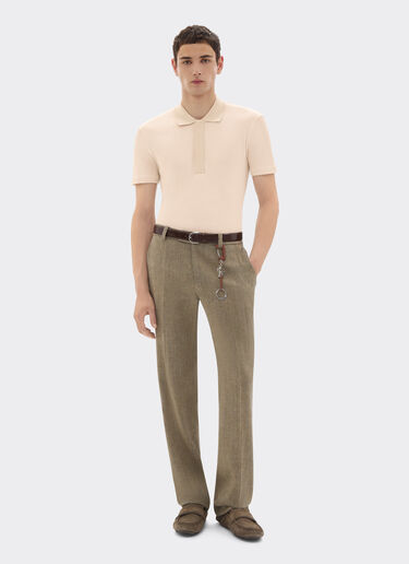 Ferrari 法拉利徽标棉质珠地 Polo 衫 Powder Pink 50103f