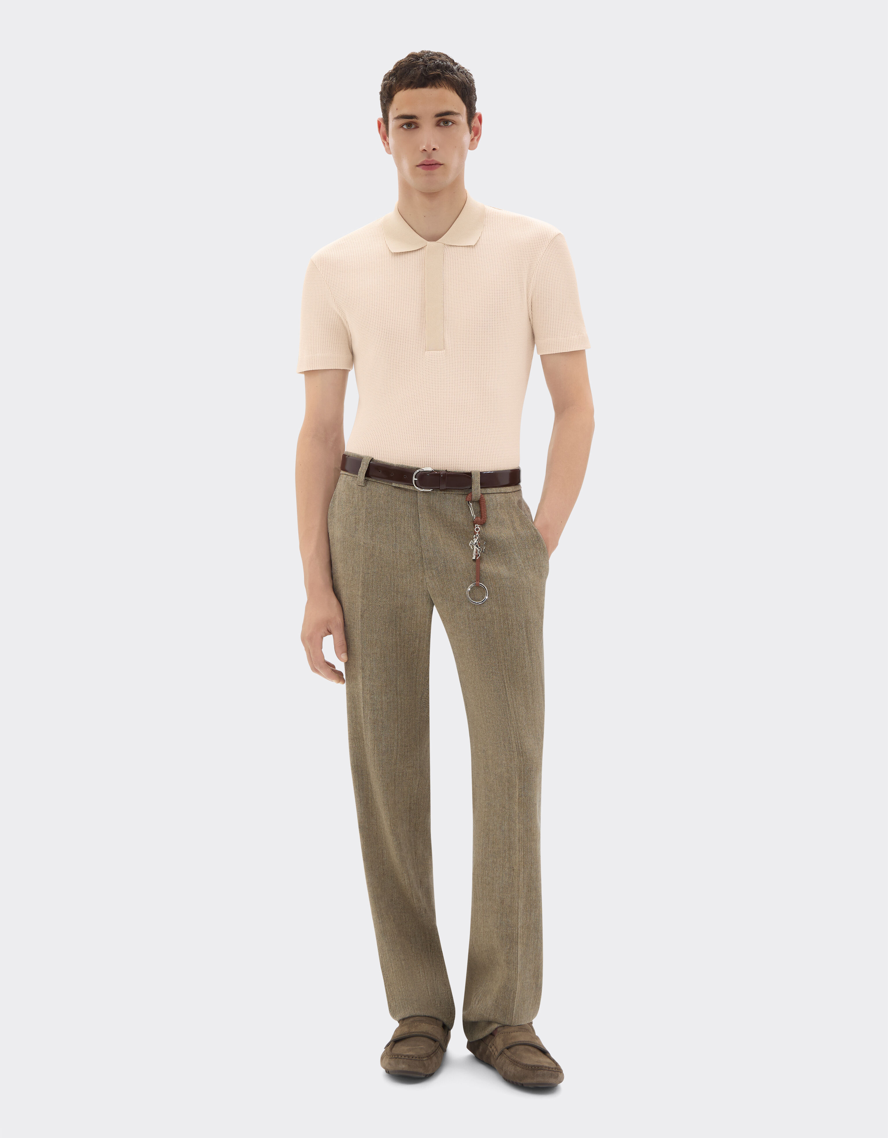 Ferrari 法拉利徽标棉质珠地 Polo 衫 Powder Pink 50103f