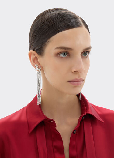 Earrings with rhinestones Ferrari Earrings with rhinestones Polished Chrome 50182f