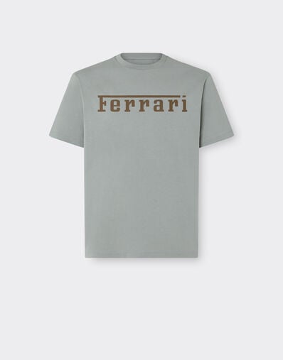 Ferrari Cotton T-shirt with Ferrari logo Grey CJNTH0006JCO0045f