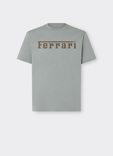 Cotton T-shirt with Ferrari logo Ferrari Cotton T-shirt with Ferrari logo Grey CJNTH0006JCO0045f