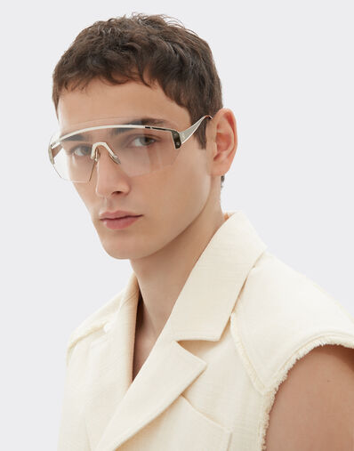 Ferrari Ferrari sunglasses in silver-coloredmetal  with transparent mask Silver LA0LJf