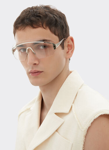 Ferrari Ferrari sunglasses in silver-coloredmetal  with transparent mask Silver LA0LJf