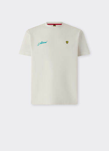 Ferrari Scuderia Ferrari Miami 2026 T-shirt Avorio SJNTH0010JCO0039f